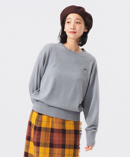 LACOSTE(ラコステ)の「【別注】LACOSTE / クルー ネック ニット(ニット/セーター・レディース・ネイビー/グレー/ダークブラウン・36/38)」の18枚目の写真