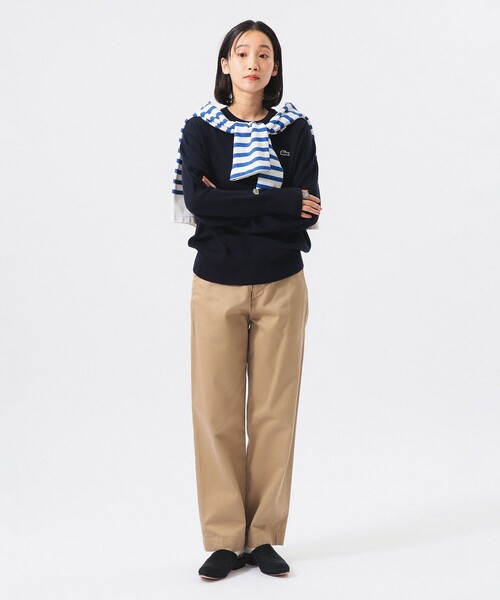 LACOSTE(ラコステ)の「【別注】LACOSTE / クルー ネック ニット(ニット/セーター・レディース・ネイビー/グレー/ダークブラウン・36/38)」の12枚目の写真