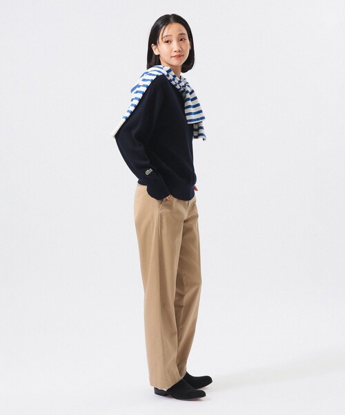 LACOSTE(ラコステ)の「【別注】LACOSTE / クルー ネック ニット(ニット/セーター・レディース・ネイビー/グレー/ダークブラウン・36/38)」の13枚目の写真