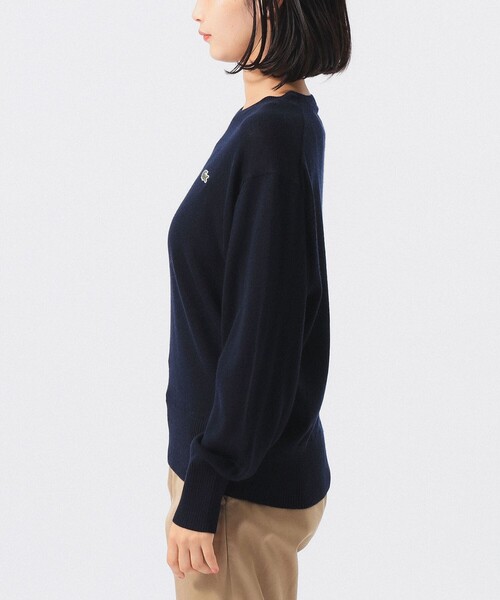 LACOSTE(ラコステ)の「【別注】LACOSTE / クルー ネック ニット(ニット/セーター・レディース・ネイビー/グレー/ダークブラウン・36/38)」の6枚目の写真