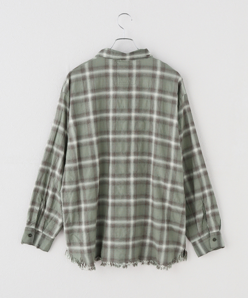 ARMY TWILL(アーミーツイル)の「別注【ARMY TWILL/アーミーツイル】CheckedUtilityShirt(シャツ/ブラウス・レディース・カーキ/レッド/チャコールグレー・FREE)」の12枚目の写真