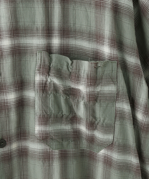 ARMY TWILL(アーミーツイル)の「別注【ARMY TWILL/アーミーツイル】CheckedUtilityShirt(シャツ/ブラウス・レディース・カーキ/レッド/チャコールグレー・FREE)」の15枚目の写真