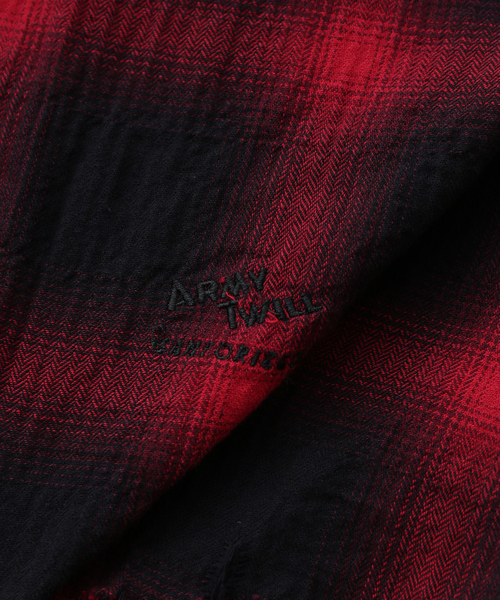 ARMY TWILL(アーミーツイル)の「別注【ARMY TWILL/アーミーツイル】CheckedUtilityShirt(シャツ/ブラウス・レディース・カーキ/レッド/チャコールグレー・FREE)」の22枚目の写真