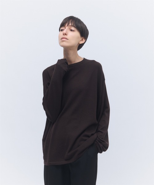 elegancese(エレガンセーゼ)の「【elegancese】Wool cashmere long-sleeve knit tee(ニット/セーター・レディース・ブラック/グレー/ダークブラウン/オフホワイト・FREE)」の12枚目の写真