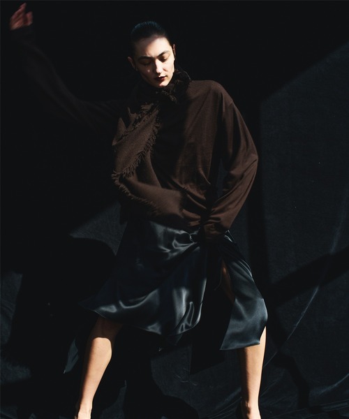 elegancese(エレガンセーゼ)の「【elegancese】Wool cashmere long-sleeve knit tee(ニット/セーター・レディース・ブラック/グレー/ダークブラウン/オフホワイト・FREE)」の9枚目の写真
