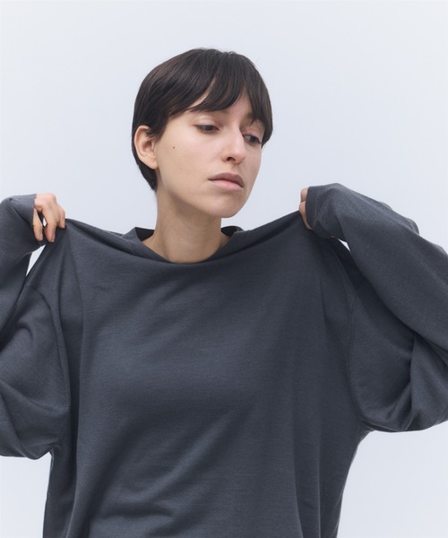 elegancese(エレガンセーゼ)の「【elegancese】Wool cashmere long-sleeve knit tee(ニット/セーター・レディース・ブラック/グレー/ダークブラウン/オフホワイト・FREE)」の17枚目の写真