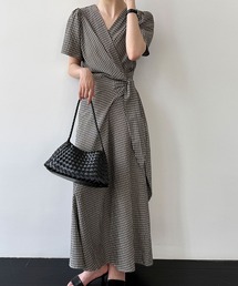ラップワンピース カシュクール」に該当するワンピースファッション