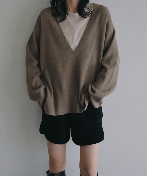 anuke(アンヌーク)の「Velour Short Pants(その他パンツ・レディース・ブラック/チャコールグレー・36inch/38inch)」の1枚目の写真