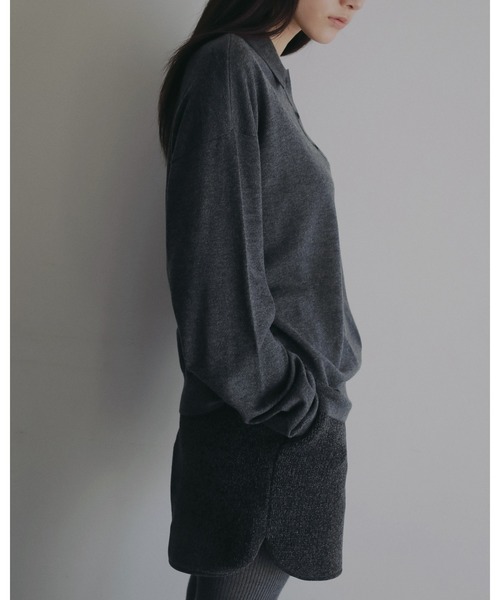 anuke(アンヌーク)の「Velour Short Pants(その他パンツ・レディース・ブラック/チャコールグレー・36inch/38inch)」の4枚目の写真