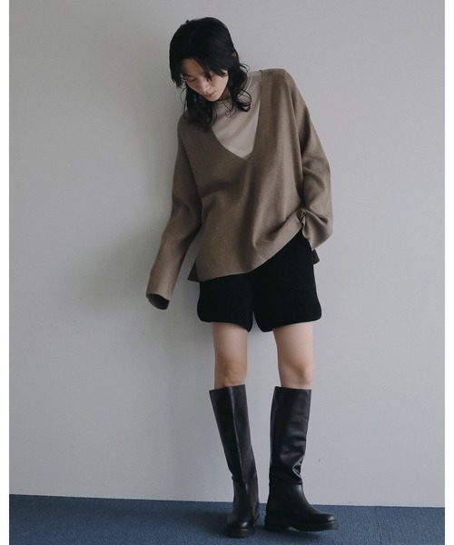 anuke(アンヌーク)の「Velour Short Pants(その他パンツ・レディース・ブラック/チャコールグレー・36inch/38inch)」の6枚目の写真