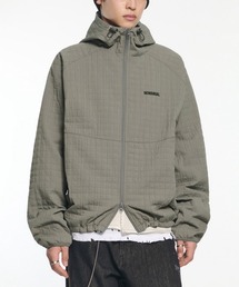 【NOMANUAL】GRID WINDBREAKER / 【ノーマニュアル】グリッドダブルジップウィンドブレーカージャケット