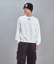 DOUBLE LOGO SWEATSHIRT - WHITE