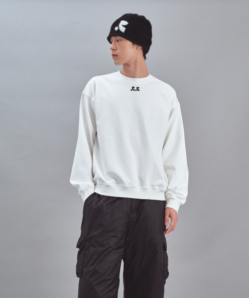 Rest&Recreation(レストアンドレクリエーション)の「DOUBLE LOGO SWEATSHIRT - WHITE(スウェット・メンズ・その他・LARGE/SMALL)」の1枚目の写真