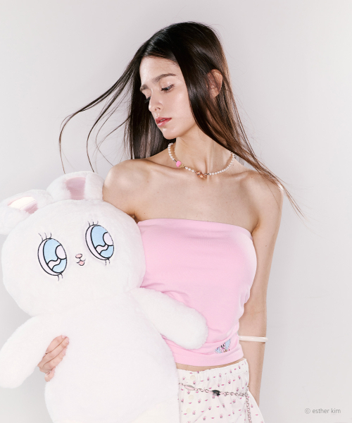 TEUMGYUL(トゥムギョル)の「ハートバニー パッド入りチューブトップ ピンク(その他トップス・レディース・その他・FREE)」の2枚目の写真