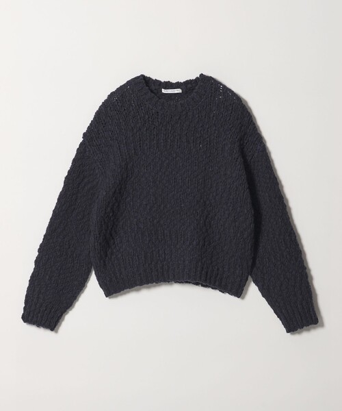 BEAUTY&YOUTH UNITED ARROWS(ビューティーアンドユースユナイテッドアローズ)の「ジャンボスラブ クルーネック ニットプルオーバー(ニット/セーター・レディース・ライトブルー/オフホワイト/ネイビー・FREE)」の3枚目の写真
