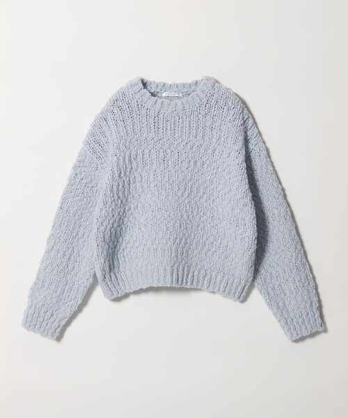 BEAUTY&YOUTH UNITED ARROWS(ビューティーアンドユースユナイテッドアローズ)の「ジャンボスラブ クルーネック ニットプルオーバー(ニット/セーター・レディース・ライトブルー/オフホワイト/ネイビー・FREE)」の12枚目の写真