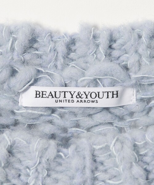 BEAUTY&YOUTH UNITED ARROWS(ビューティーアンドユースユナイテッドアローズ)の「ジャンボスラブ クルーネック ニットプルオーバー(ニット/セーター・レディース・ライトブルー/オフホワイト/ネイビー・FREE)」の15枚目の写真