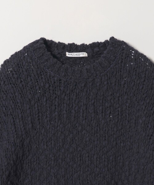 BEAUTY&YOUTH UNITED ARROWS(ビューティーアンドユースユナイテッドアローズ)の「ジャンボスラブ クルーネック ニットプルオーバー(ニット/セーター・レディース・ライトブルー/オフホワイト/ネイビー・FREE)」の16枚目の写真