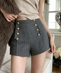秋冬新作 ダブルボタンショートパンツ
