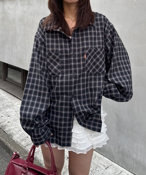 CIAOPANIC(チャオパニック)の「アソートチェックシャツ(シャツ/ブラウス・レディース・サックスブルー/ブラック系その他/ブラック系その他2/ブラウン・LARGE/MEDIUM)」の3枚目の写真