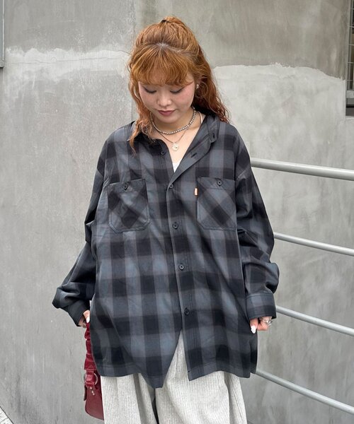 CIAOPANIC(チャオパニック)の「アソートチェックシャツ(シャツ/ブラウス・レディース・サックスブルー/ブラック系その他/ブラック系その他2/ブラウン・LARGE/MEDIUM)」の17枚目の写真