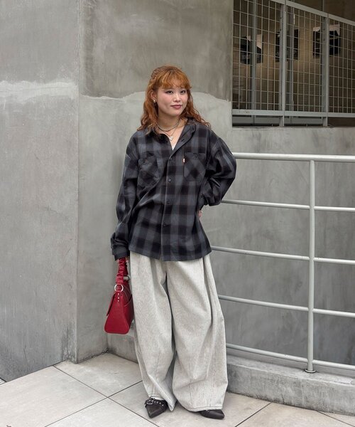 CIAOPANIC(チャオパニック)の「アソートチェックシャツ(シャツ/ブラウス・レディース・サックスブルー/ブラック系その他/ブラック系その他2/ブラウン・LARGE/MEDIUM)」の8枚目の写真