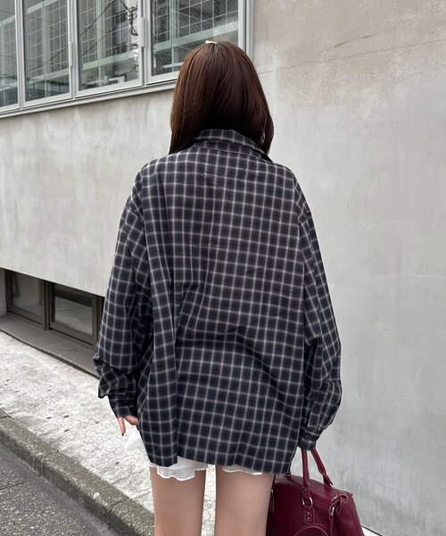 CIAOPANIC(チャオパニック)の「アソートチェックシャツ(シャツ/ブラウス・レディース・サックスブルー/ブラック系その他/ブラック系その他2/ブラウン・LARGE/MEDIUM)」の13枚目の写真