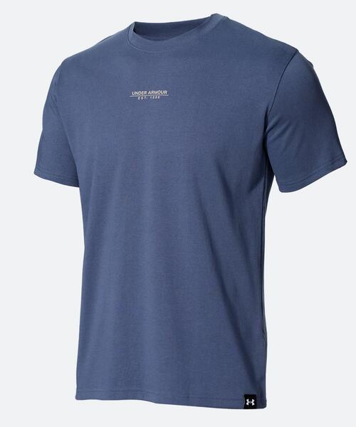 UNDER ARMOUR(アンダーアーマー)の「UAヘビーウエイト コットン グラフィック ショートスリーブ Tシャツ(ライフスタイル/メンズ)(Tシャツ/カットソー・メンズ・チャコールグレー・L/M/XL/S/2XL)」の1枚目の写真