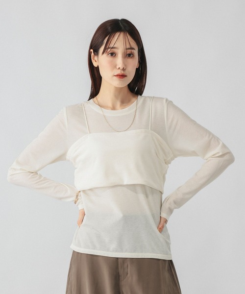 GLOBAL WORK(グローバルワーク)の「ビスチェ*ロンTSET/1066914(Tシャツ/カットソー・レディース・ホワイト×ホワイト/チャコールグレー×ブラック・LARGE/MEDIUM)」の21枚目の写真