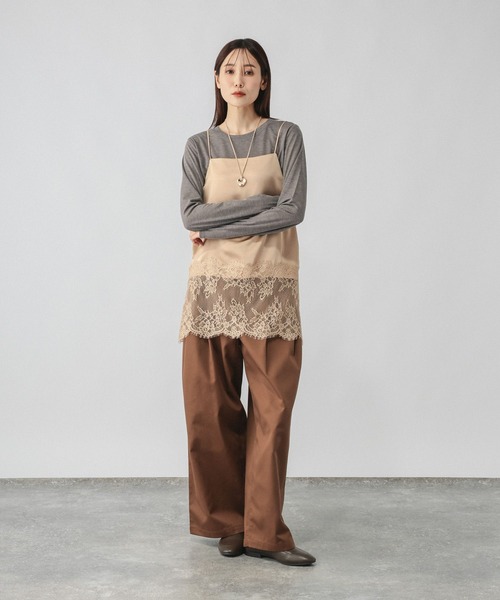 GLOBAL WORK(グローバルワーク)の「ビスチェ*ロンTSET/1066914(Tシャツ/カットソー・レディース・ホワイト×ホワイト/チャコールグレー×ブラック・LARGE/MEDIUM)」の5枚目の写真