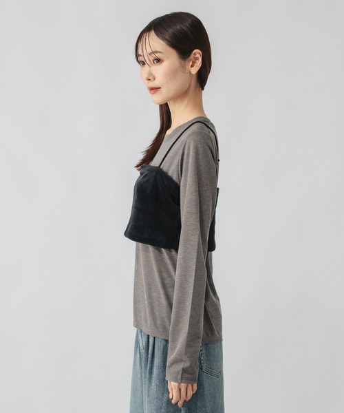 GLOBAL WORK(グローバルワーク)の「ビスチェ*ロンTSET/1066914(Tシャツ/カットソー・レディース・ホワイト×ホワイト/チャコールグレー×ブラック・LARGE/MEDIUM)」の7枚目の写真