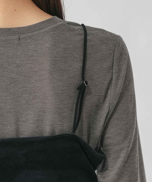 GLOBAL WORK(グローバルワーク)の「ビスチェ*ロンTSET/1066914(Tシャツ/カットソー・レディース・ホワイト×ホワイト/チャコールグレー×ブラック・LARGE/MEDIUM)」の11枚目の写真