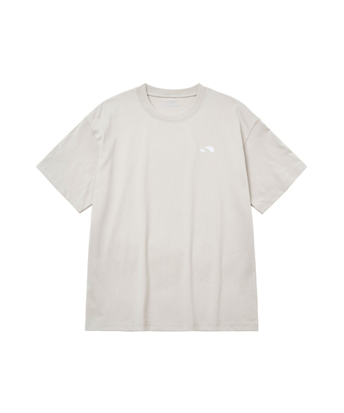 TURTLEBACK(タートルバック)の「ハードステッチ シンボル オーバーサイズ 半袖Tシャツ_5カラー(Tシャツ/カットソー・メンズ・ベージュ/ブラック/ホワイト/チャコール/オリーブ・MEDIUM/LARGE/X-LARGE/XX-LARGE)」の1枚目の写真