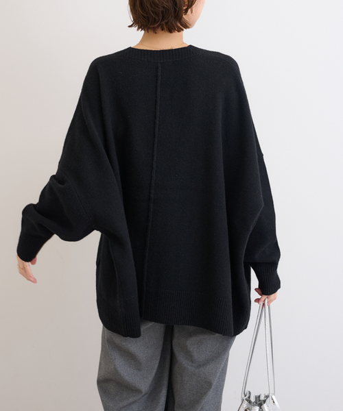 JOURNAL STANDARD relume（ジャーナルスタンダード　レリューム）の「《追加》ラムウールビッグカーディガン（カーディガン/ボレロ・レディース・ブラック/グレー/ブラウン・FREE）」の10枚目の写真