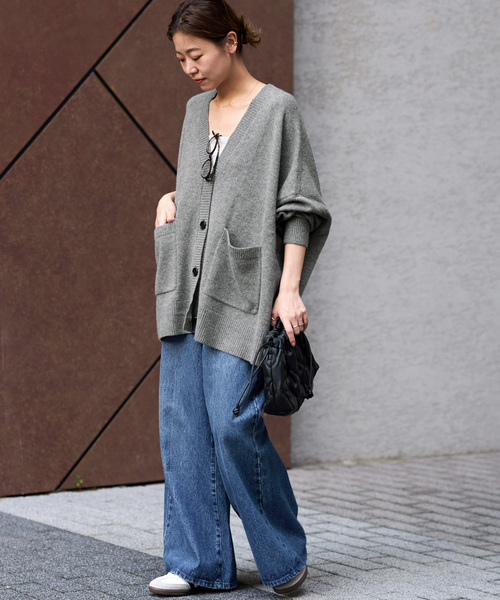 JOURNAL STANDARD relume（ジャーナルスタンダード　レリューム）の「《追加》ラムウールビッグカーディガン（カーディガン/ボレロ・レディース・ブラック/グレー/ブラウン・FREE）」の13枚目の写真