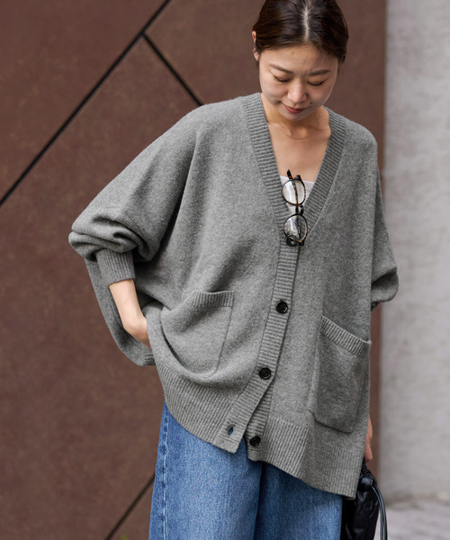 JOURNAL STANDARD relume（ジャーナルスタンダード　レリューム）の「《追加》ラムウールビッグカーディガン（カーディガン/ボレロ・レディース・ブラック/グレー/ブラウン・FREE）」の15枚目の写真