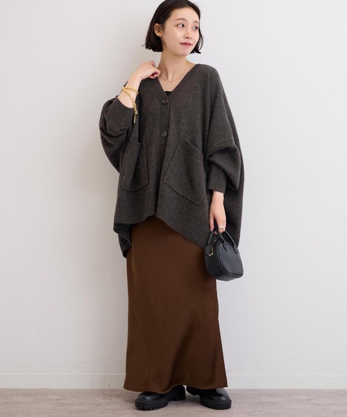 JOURNAL STANDARD relume（ジャーナルスタンダード　レリューム）の「《追加》ラムウールビッグカーディガン（カーディガン/ボレロ・レディース・ブラック/グレー/ブラウン・FREE）」の20枚目の写真