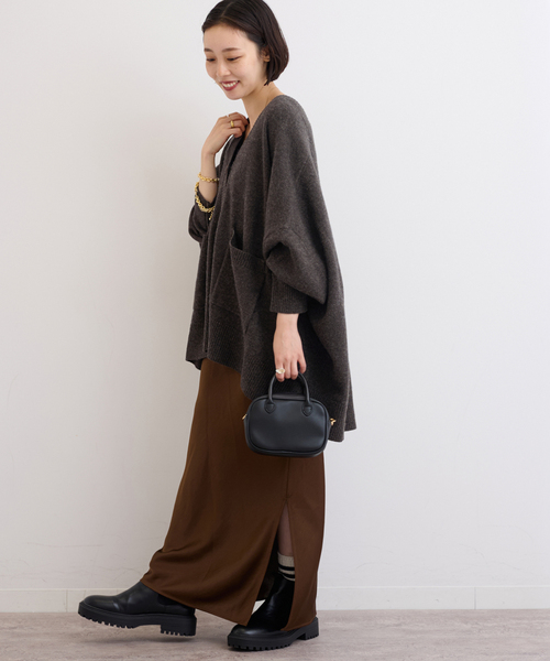 JOURNAL STANDARD relume（ジャーナルスタンダード　レリューム）の「《追加》ラムウールビッグカーディガン（カーディガン/ボレロ・レディース・ブラック/グレー/ブラウン・FREE）」の21枚目の写真