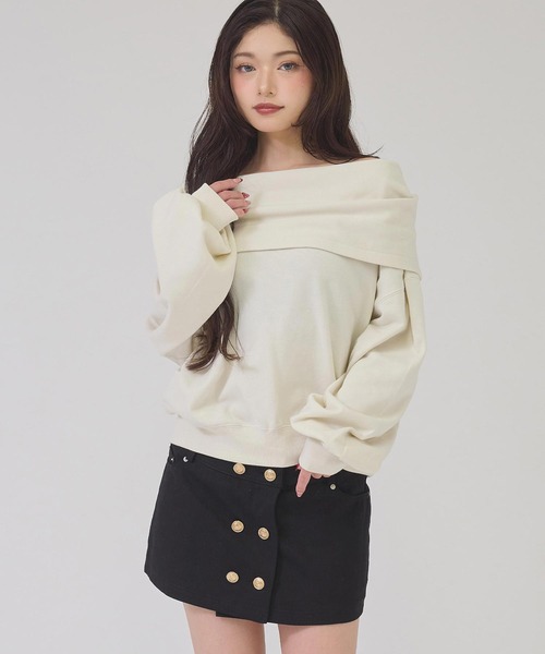ANAP(アナップ)の「メタルボタンデザインミニスカパン(スカート・レディース・ブラック/カーキ・M/S)」の20枚目の写真
