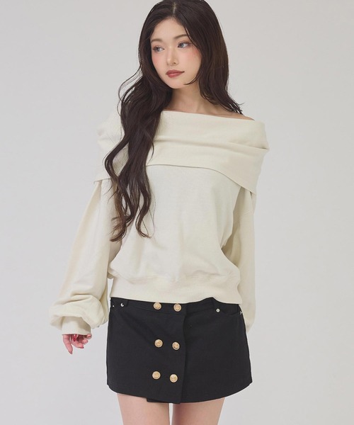 ANAP(アナップ)の「メタルボタンデザインミニスカパン(スカート・レディース・ブラック/カーキ・M/S)」の21枚目の写真