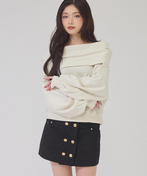 ANAP(アナップ)の「メタルボタンデザインミニスカパン(スカート・レディース・ブラック/カーキ・M/S)」の22枚目の写真