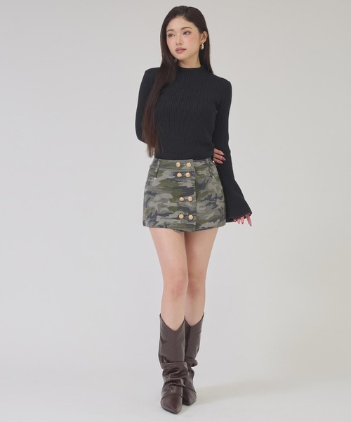ANAP(アナップ)の「メタルボタンデザインミニスカパン(スカート・レディース・ブラック/カーキ・M/S)」の14枚目の写真