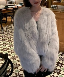 ロングシャギー エコファージャケット