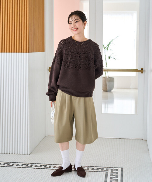 FREAK'S STORE(フリークスストア)の「限定展開 タック バミューダ パンツ(その他パンツ・レディース・ベージュ/ブラック/ブラウン・SMALL/MEDIUM)」の18枚目の写真