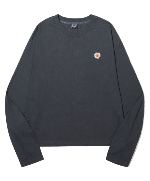 PEID（ペイド）の「PD スモールデイジー セミクロップド長袖Tシャツ 3色（Tシャツ/カットソー・レディース・ブラック/ホワイト/アッシュグレー・LARGE/X-LARGE/XX-LARGE）」の8枚目の写真