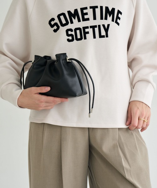 ZAKKA-BOX（ザッカボックス）の「レザーキンチャクポシェット（ショルダーバッグ・レディース・ブラック/シルバー/ベージュ・FREE）」の9枚目の写真