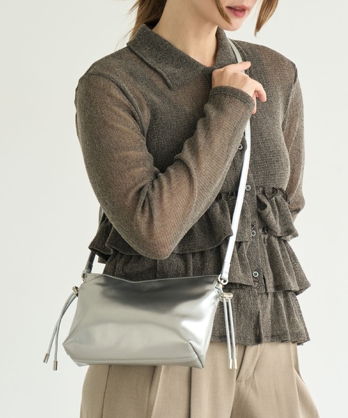 ZAKKA-BOX（ザッカボックス）の「レザーキンチャクポシェット（ショルダーバッグ・レディース・ブラック/シルバー/ベージュ・FREE）」の19枚目の写真