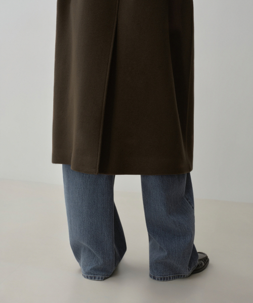 MUSINSA STANDARD WOMAN（ムシンサスタンダードウーマン）の「ウィメンズカシミヤブレンドバルマカンローブコート[ブラウン]（チェスターコート・レディース・その他・LARGE/MEDIUM/SMALL/X-SMALL）」の5枚目の写真