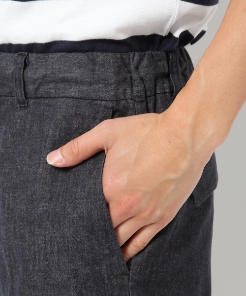GLOBAL WORK（グローバルワーク）の「ストレッチコットンリネンデニムショーツ/710343（その他パンツ・メンズ・ネイビー/ダークブルー/ブルー・LARGE/X-LARGE/MEDIUM/SMALL）」の4枚目の写真