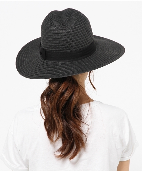 ROPE' PICNIC(ロペピクニック)の「ペーパーつば広ブレードハット(ハット・レディース・ブラック/オフホワイト/ブラウン・F)」の6枚目の写真